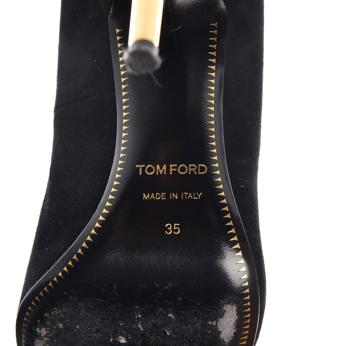 Suede Ankle-Lock Pumps 35 Black