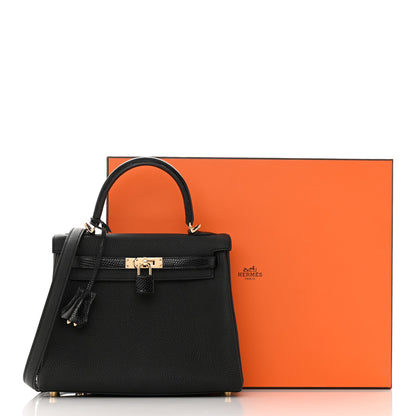 Hermes Togo Lizard Kelly Retourne Touch 25 Black 13 of 13