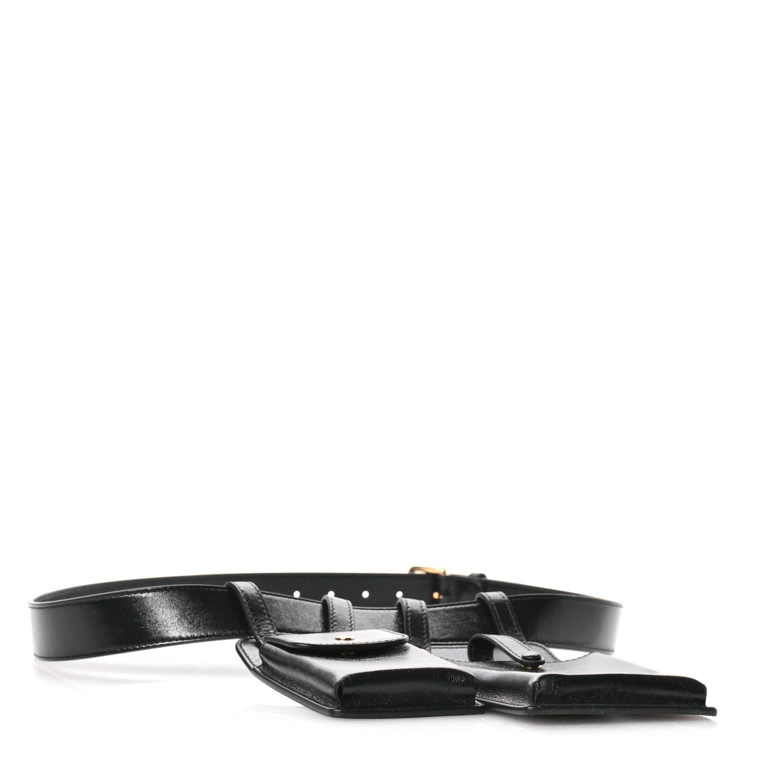 Fendi Vitello Glacier Utility Belt Pouch Black 5 of 15