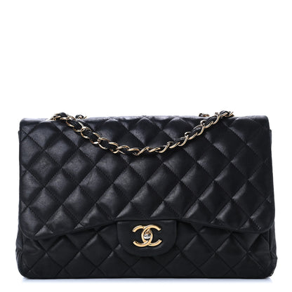 Chanel Lambskin Quilted Jumbo Single Flap Black 1 of 16