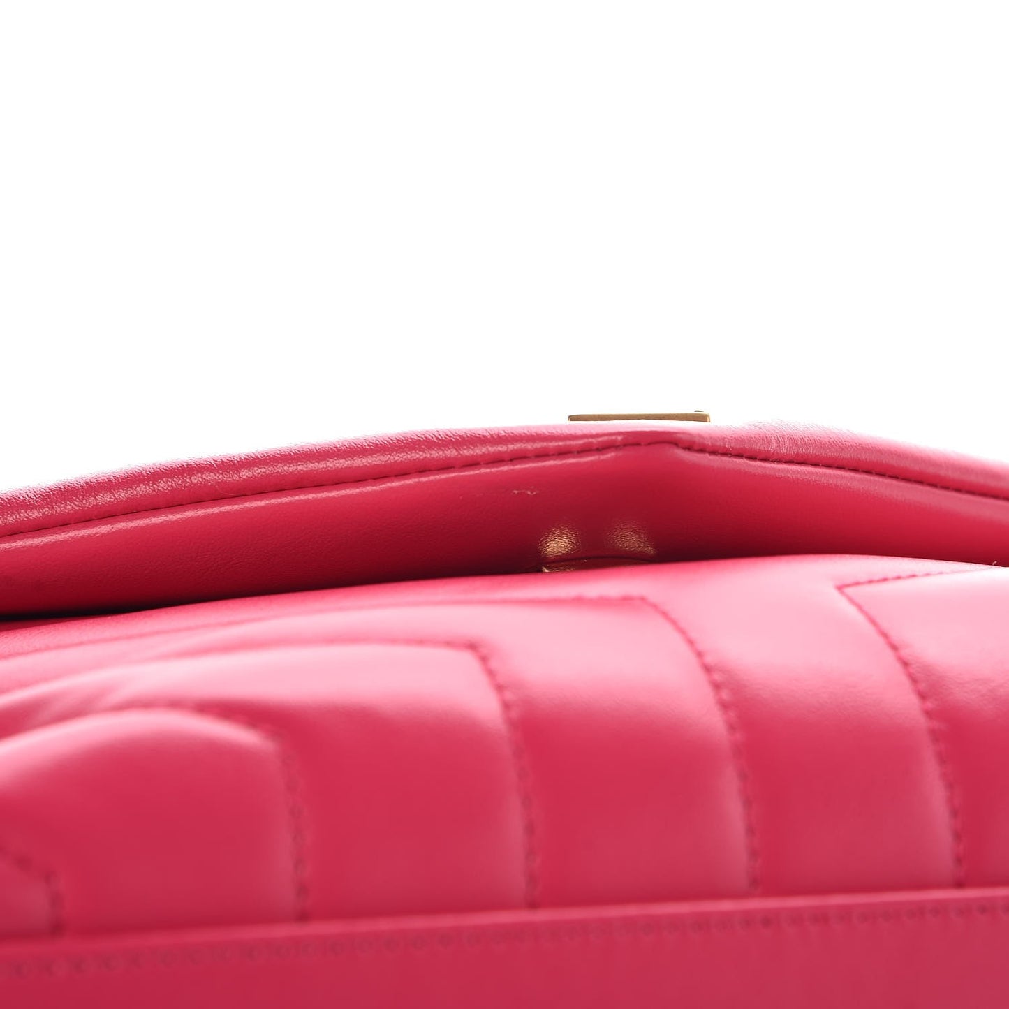 Calfskin Y Quilted Monogram Small Loulou Chain Satchel Fresh Fuchsia