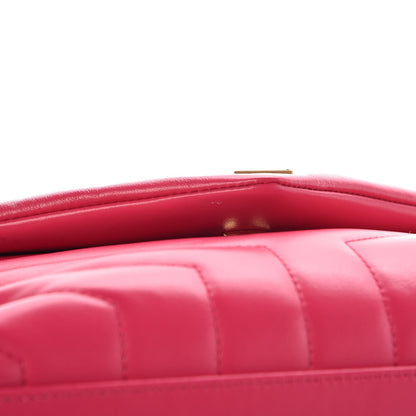 Saint Laurent Calfskin Y Quilted Monogram Small Loulou Chain Satchel Fresh Fuchsia 10 of 10
