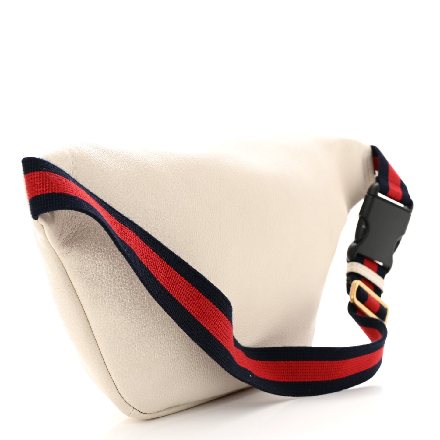 Grained Calfskin Logo Belt Bag White
