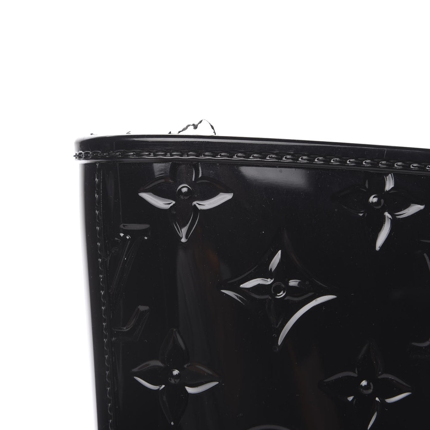 Rubber Embossed Monogram Drops Flat Half Boots 38 Black