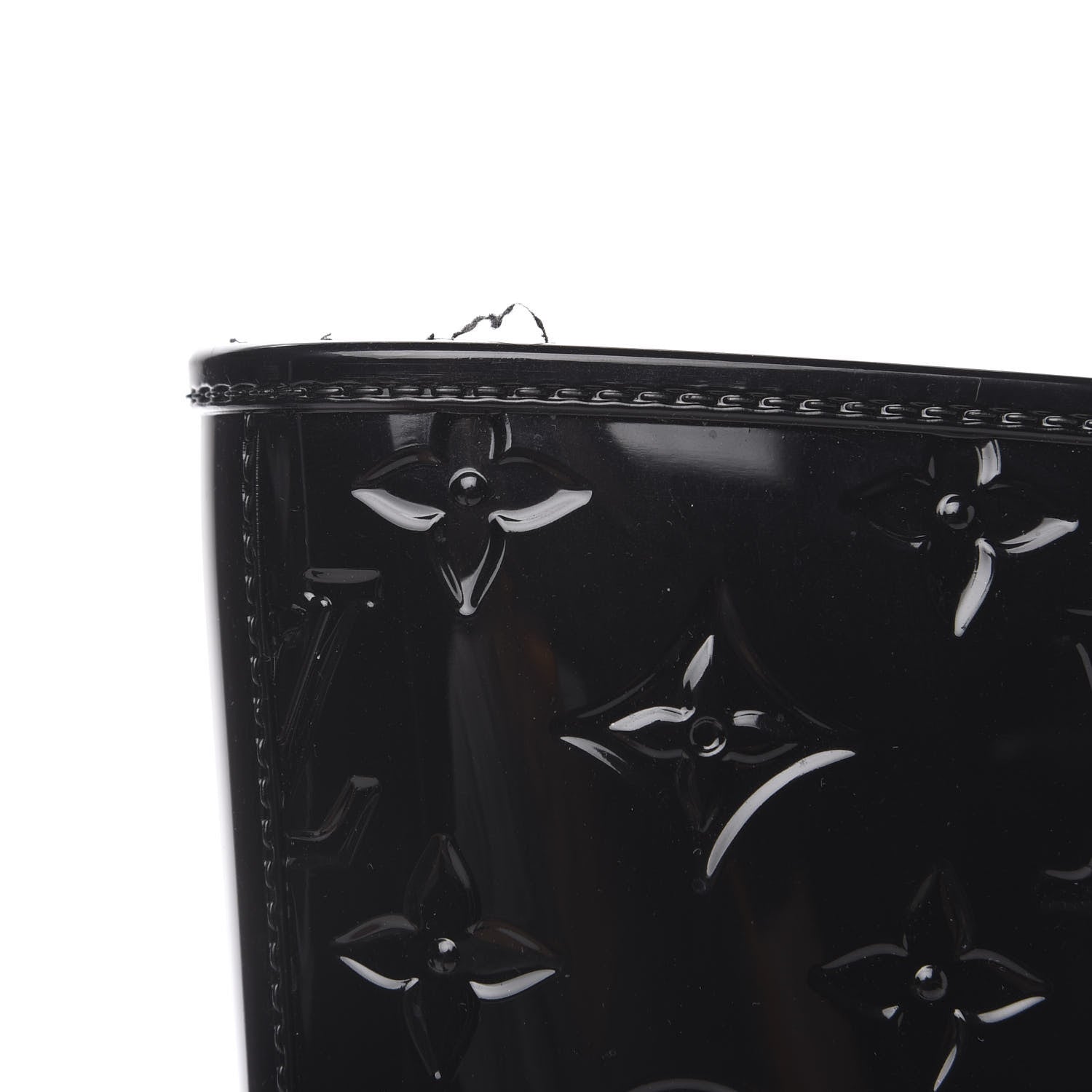 Louis Vuitton Rubber Embossed Monogram Drops Flat Half Boots 38 Black 7 of 10
