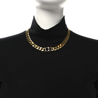 Christian Dior Metal CD Choker Necklace Gold 5 of 8