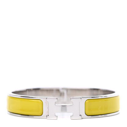 Hermes Enamel Narrow Clic Clac H Bracelet GM Chartreuse 1 of 6