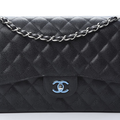 Chanel Caviar Quilted Jumbo Double Flap Black 8 of 12
