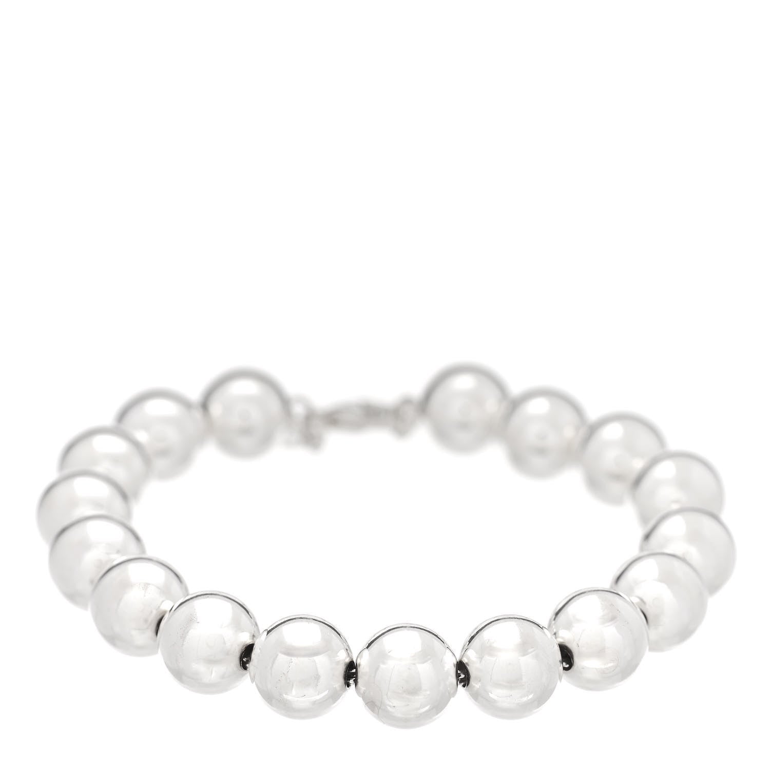 Tiffany Sterling Silver 10mm HardWear Ball Bracelet 1 of 5
