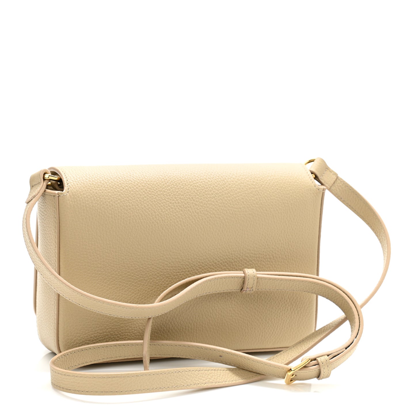 Grainy Calfskin Vintage Check Hampshire Crossbody Beige