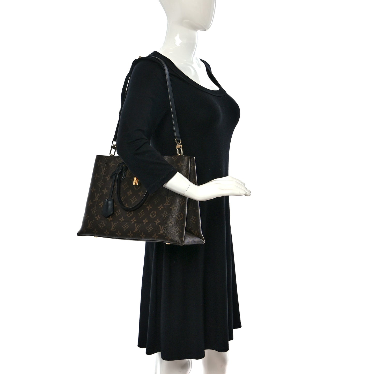 Monogram Flower Tote Black