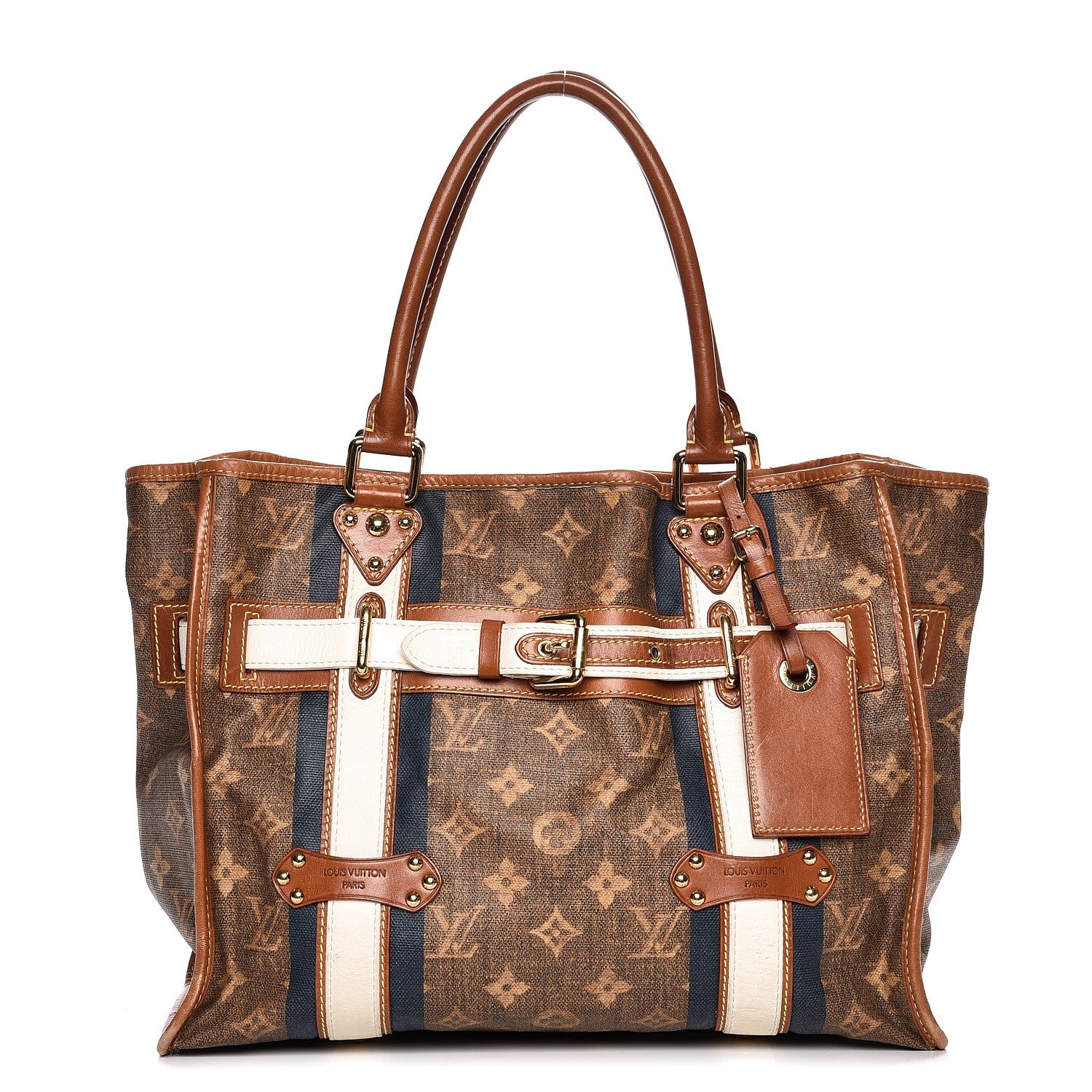 Louis Vuitton Monogram Rayures Tisse Sac GM Blue 1 of 19
