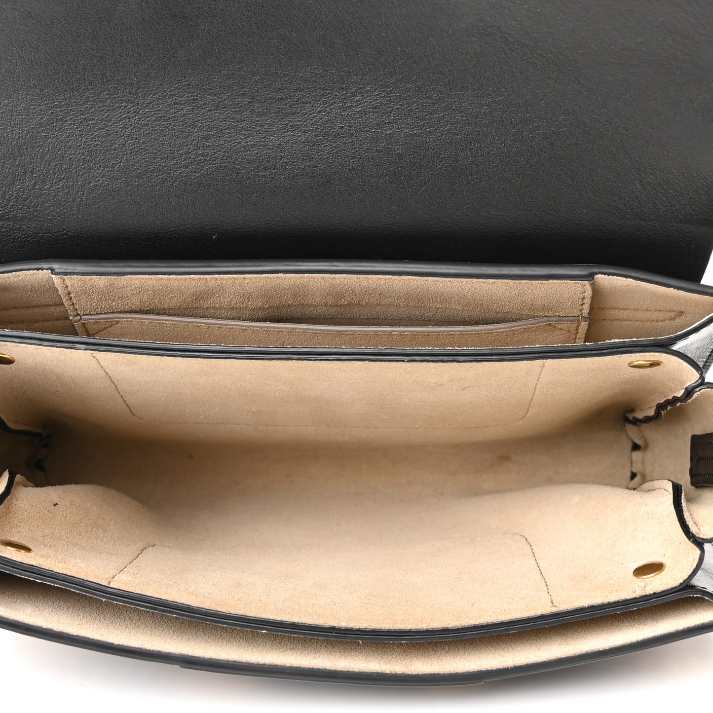 Suede Calfskin Studded Small Faye Shoulder Bag Black