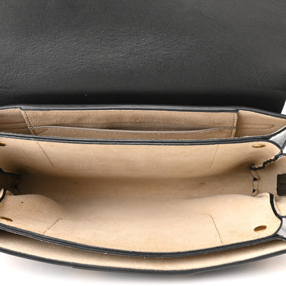 Chloe Suede Calfskin Studded Small Faye Shoulder Bag Black 5 of 9