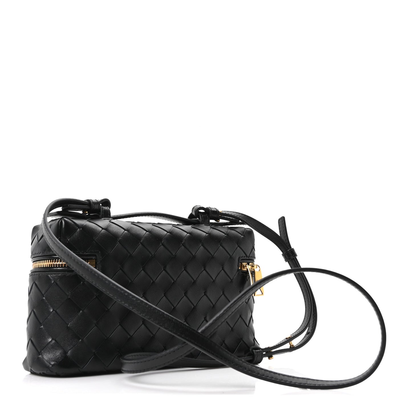 Calfskin Intrecciato Bang Bang Vanity Case Black