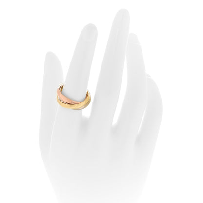 Cartier 18K Pink Yellow White Gold Small Trinity Ring 56 7.5 2 of 7