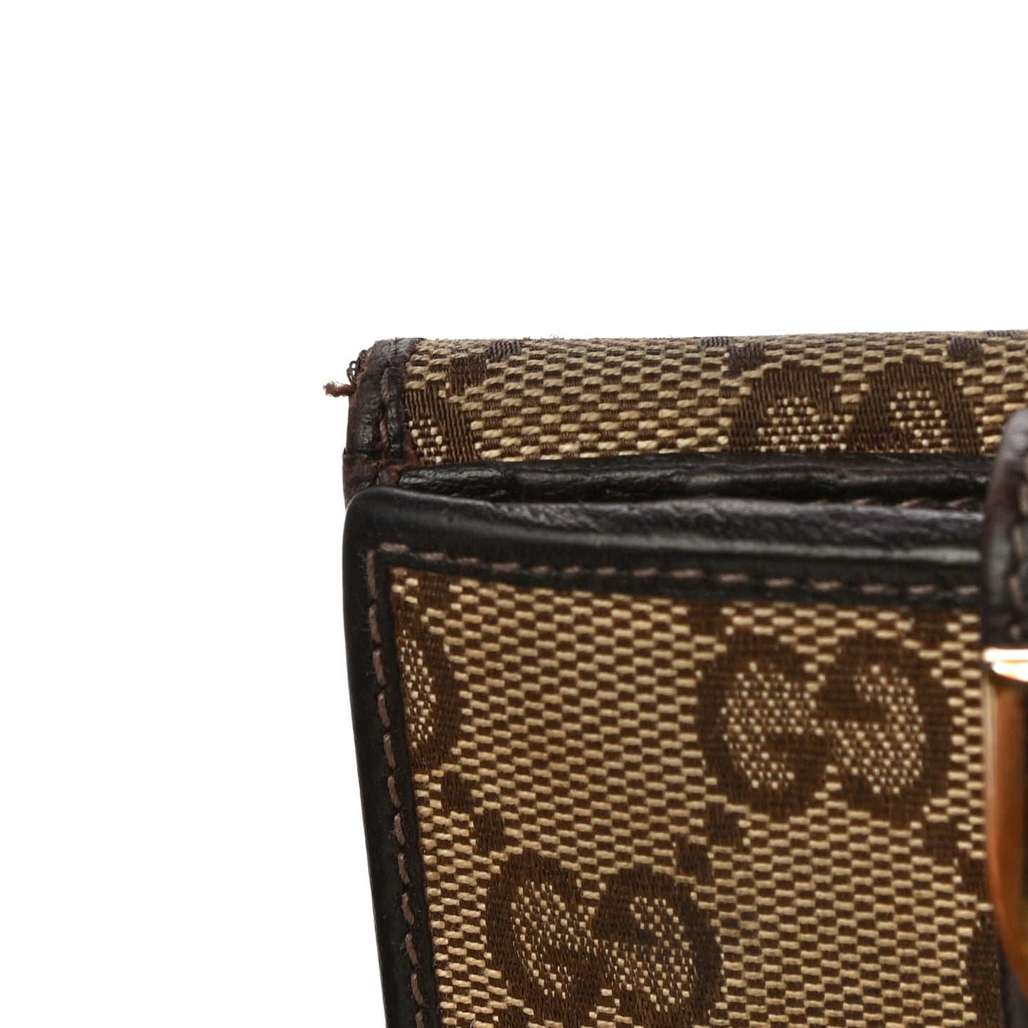 Monogram D Ring Compact Wallet Dark Brown