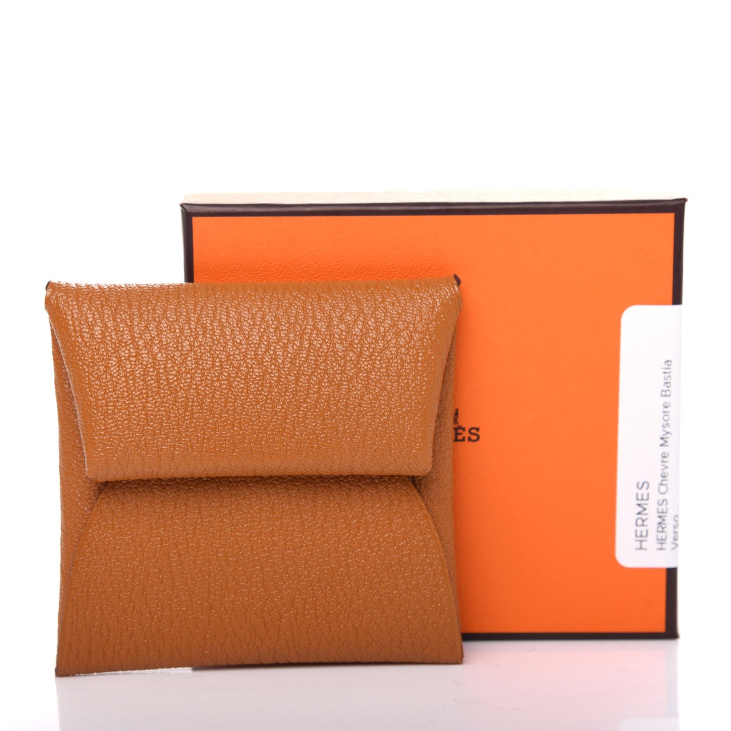 Chevre Mysore Bastia Verso Coin Purse Caramel Rose Shocking