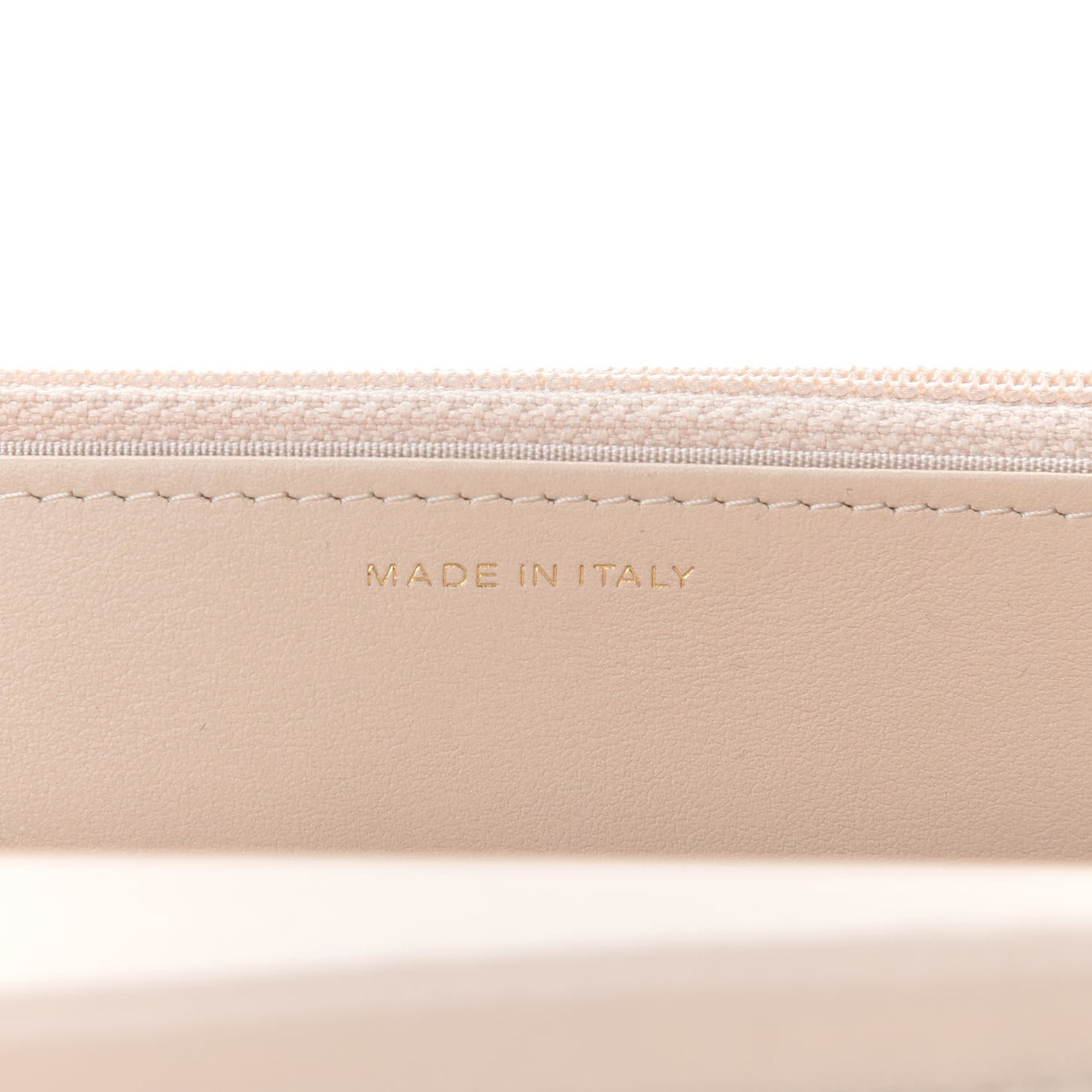 Lambskin Quilted Chain Around Wallet On Chain WOC Beige