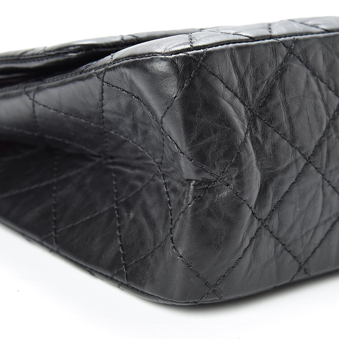 Aged Calfskin Quilted 2.55 Reissue 226 Flap Black