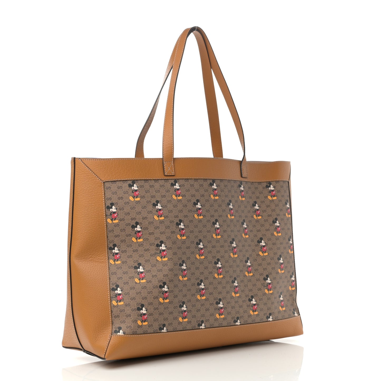 X DISNEY Mini Vintage GG Supreme Monogram Mickey Mouse Large Shopping Tote Beige Vintage Sun Oil