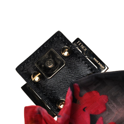 Fendi Zucchino Vitello Floral Mini Forever Mama Baguette Black Multicolor 12 of 12