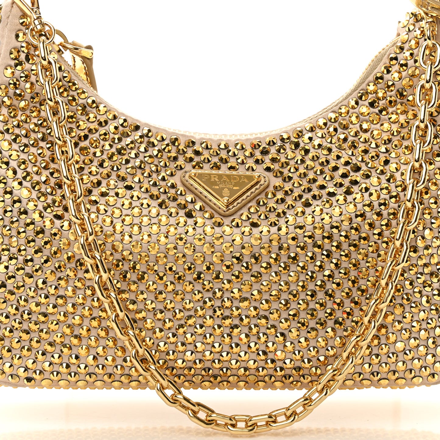 Satin Crystal Re-Edition 2005 Shoulder Bag Platino