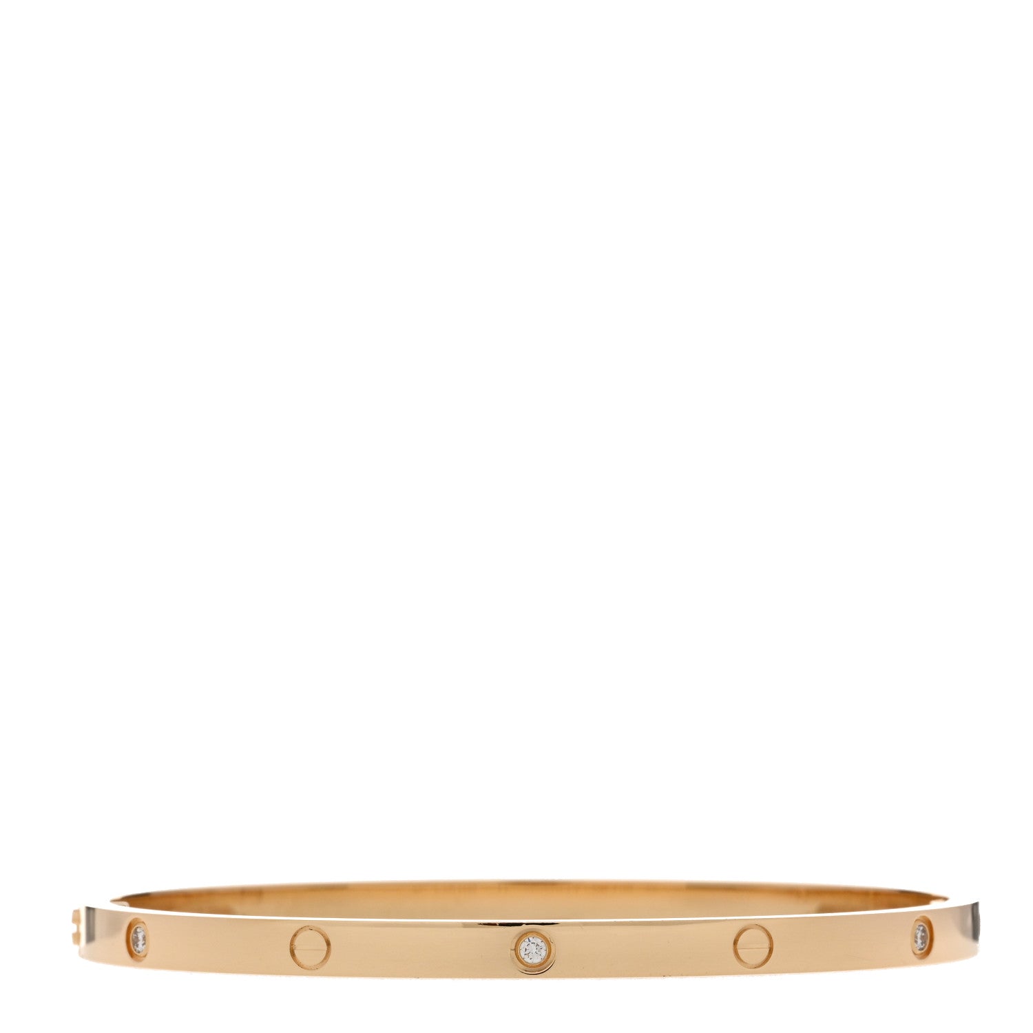 Cartier 18K Yellow Gold 6 Diamond Small LOVE Bracelet 17 2 of 4