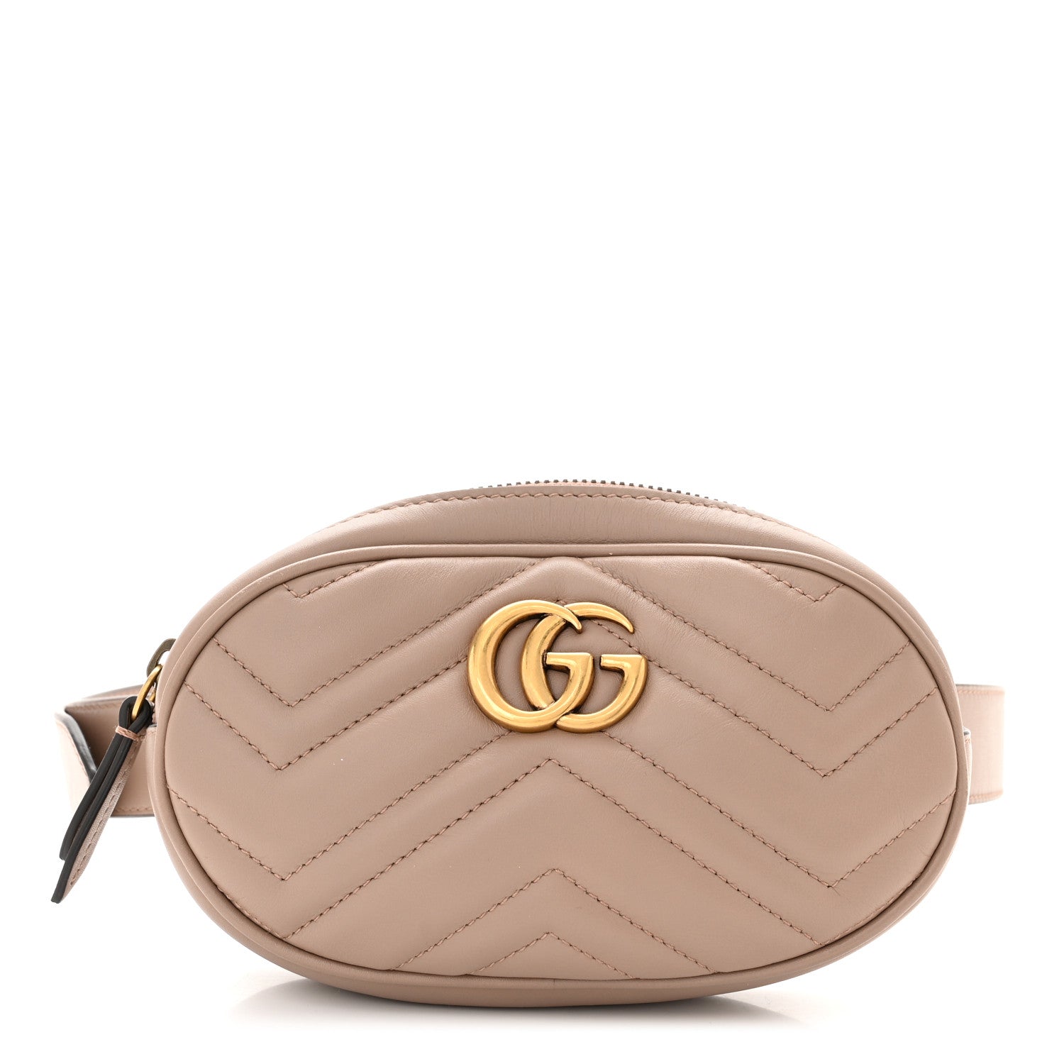 Gucci Calfskin Matelasse GG Marmont Belt Bag 85 34 Porcelain Rose 1 of 13