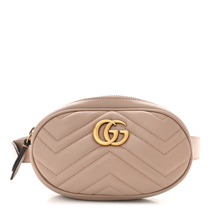 Gucci Calfskin Matelasse GG Marmont Belt Bag 85 34 Porcelain Rose 1 of 13