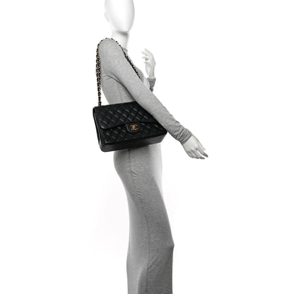 Chanel Caviar Quilted Jumbo Double Flap Black 2 of 11