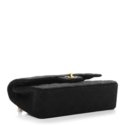 Chanel Jersey Quilted Small Double Flap Black 4 of 9