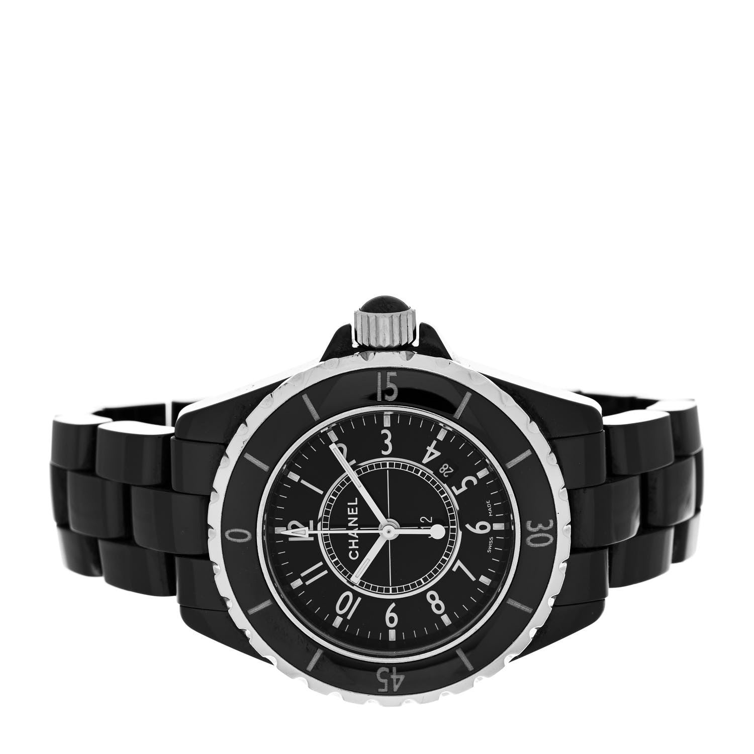 Chanel Stainless Steel Ceramic 33mm J12 Quartz Watch Black 2 of 4