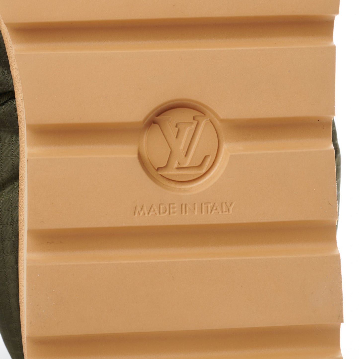 Nylon Monogram Pillow Comfort Ankle Boot 40 Khaki