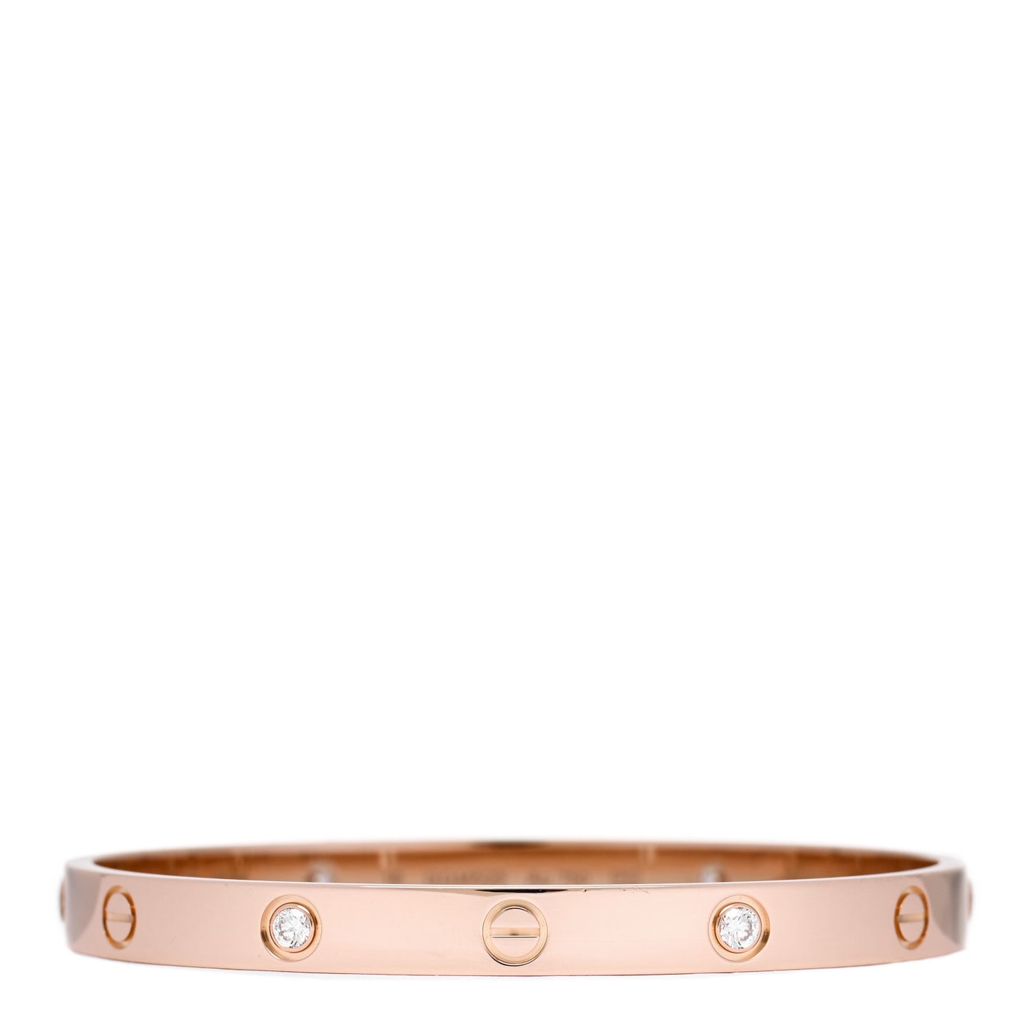 18K Pink Gold 4 Diamond LOVE Bracelet 18