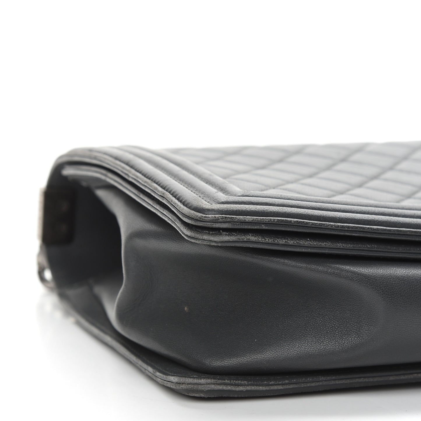 Lambskin Quilted New Medium Boy Flap Grey