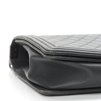 Chanel Lambskin Quilted New Medium Boy Flap Grey 8 of 10