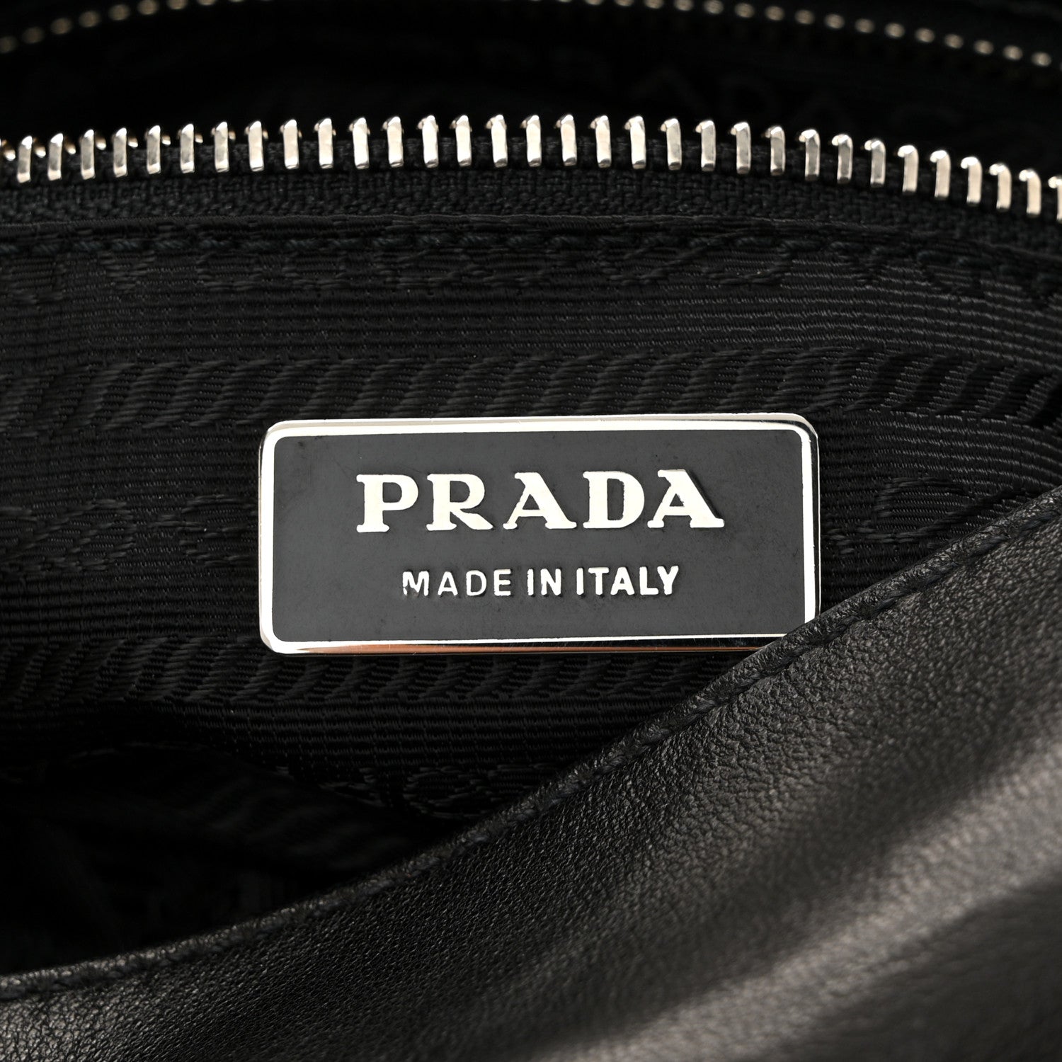 Prada Soft Calf Shoulder Bag Black 6 of 9