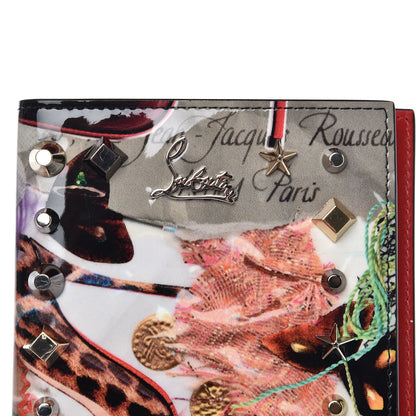 Christian Louboutin CHRSTIAN LOUBOUTIN Patent Calfskin Loubipass Trash-Print Passport Holder Multi 8 of 8