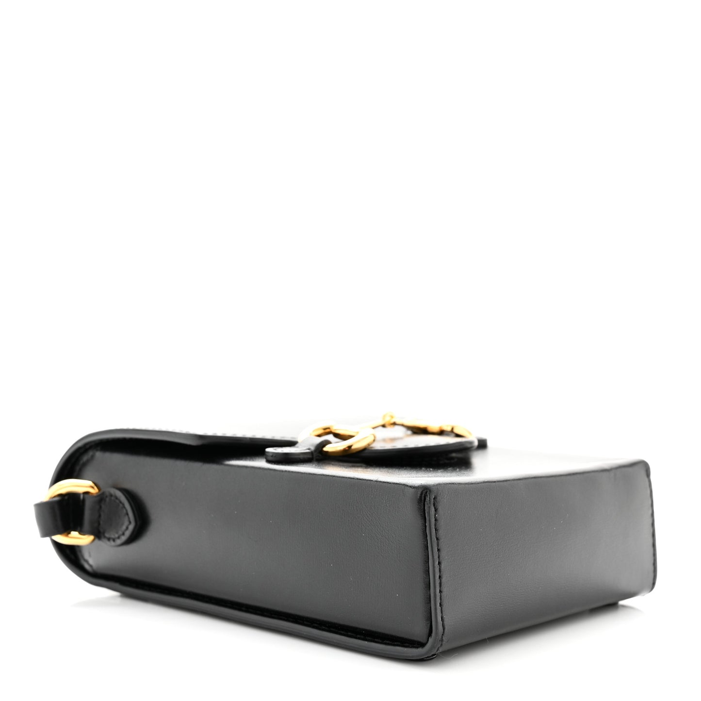 Boarded Plutone Calfskin Mini Horsebit 1955 Crossbody Bag Black