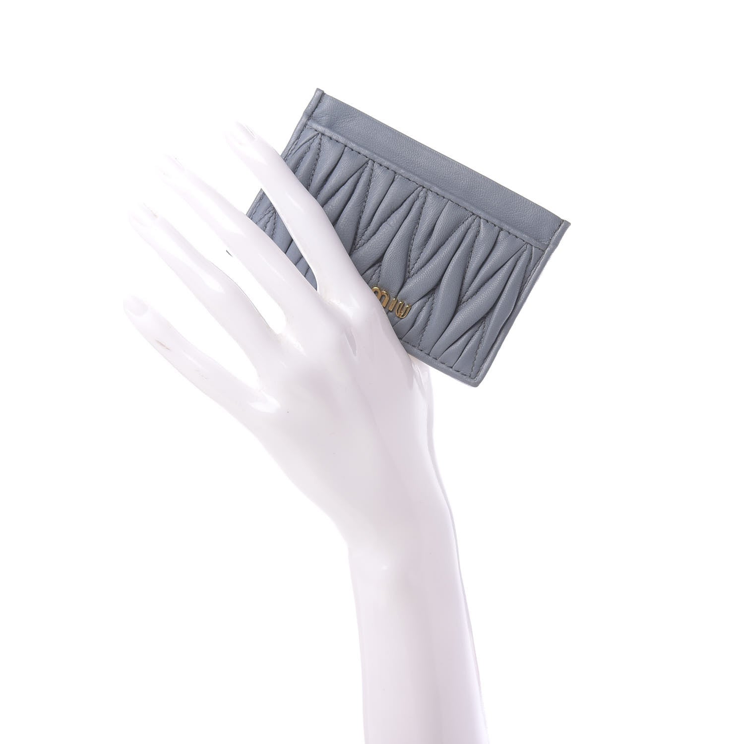 Miu Miu Nappa Matelasse Card Holder Pervinca 2 of 14
