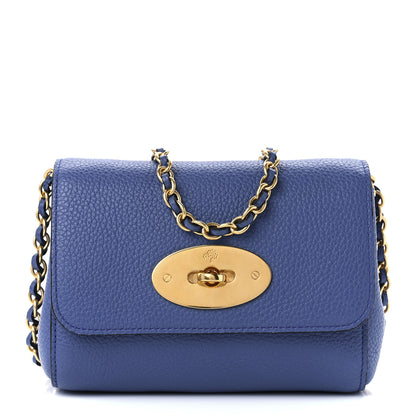 Mulberry Small Classic Grain Calfskin Mini Lily Porcelain Blue 1 of 8