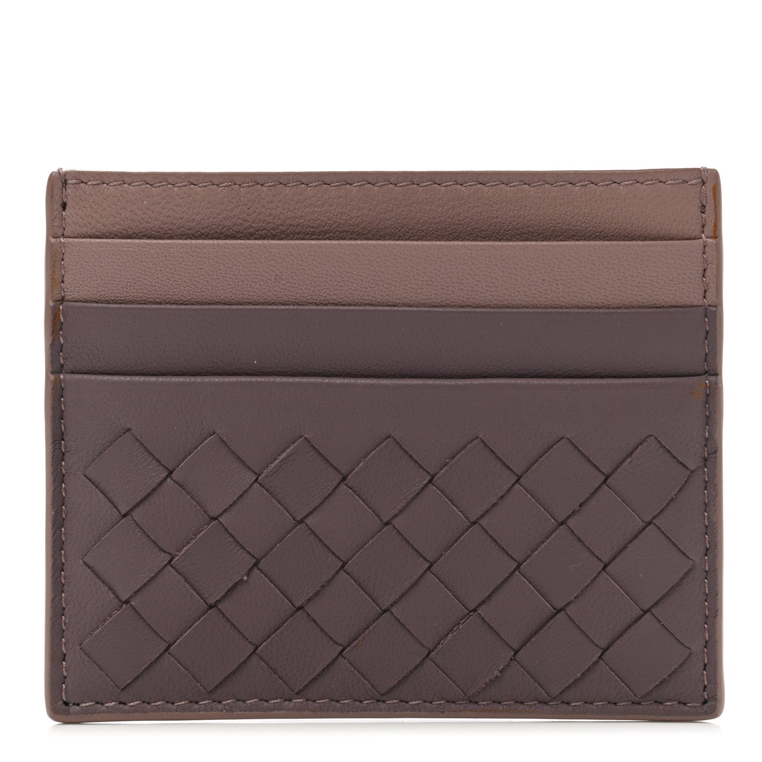 Bottega Veneta Nappa Intrecciato Card Holder Brown 1 of 7