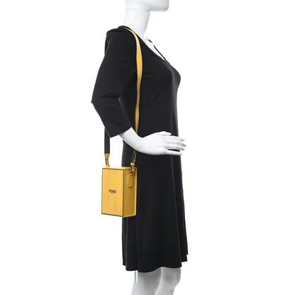 Fendi Vitello Fluffy Logo Vertical Box Yellow Box Black 2 of 8