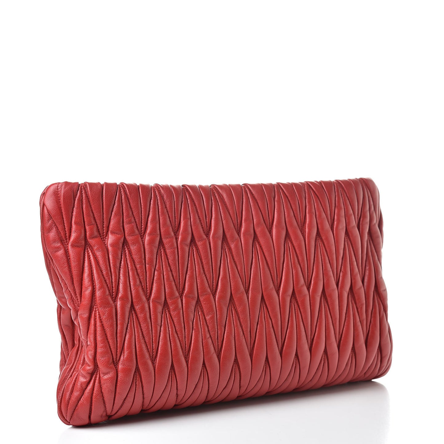 Nappa Matelasse Clutch Fuoco