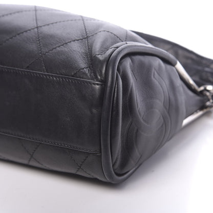Chanel Lambskin Stitched Medium Ultimate Soft Tote Black 10 of 11