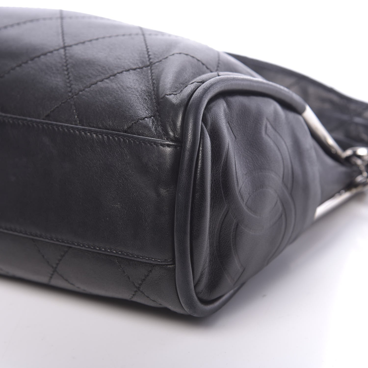 Chanel Lambskin Stitched Medium Ultimate Soft Tote Black 10 of 11