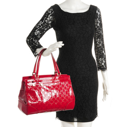 Gucci Patent Guccissima Medium Mayfair Tote Red 2 of 7