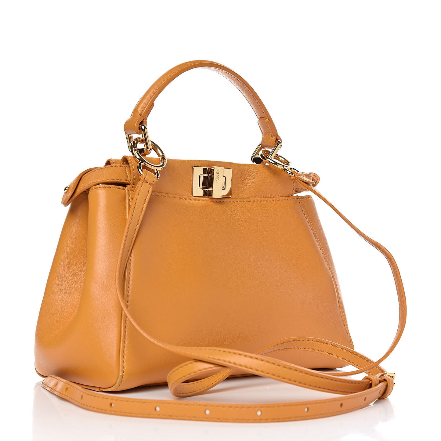 Nappa Mini Peekaboo Iconic Satchel Giallo Syrup