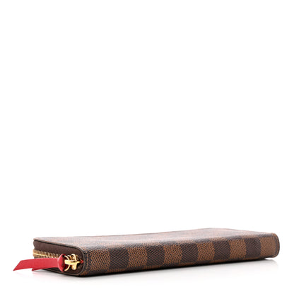 Louis Vuitton Damier Ebene Clemence Wallet Cherry 4 of 15